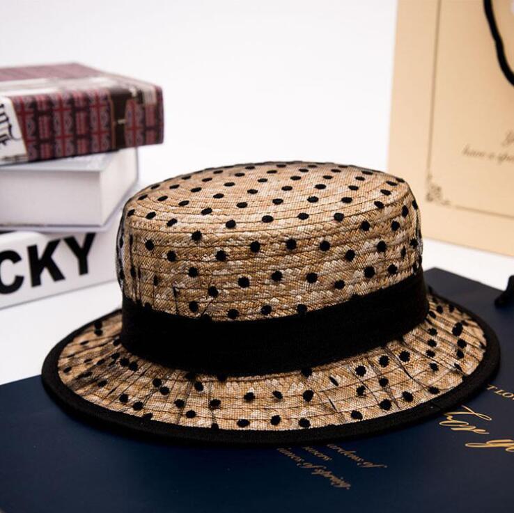 summer 100% good quality Flat Sun Hat Women's bow Straw Hats For Women Beach hat chapeau femme boater Gift D19011106