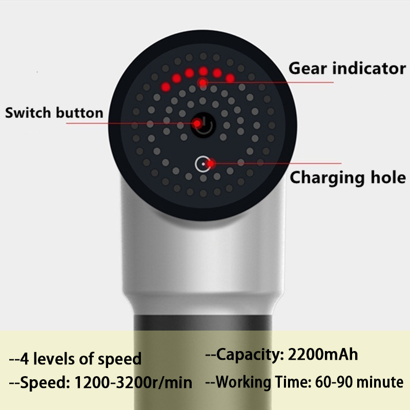 Newest Muscle stimulator Massage Gun vibrating Deep Relaxation Therapy Fitness exercise Pain Relief electric massager for body LY191203