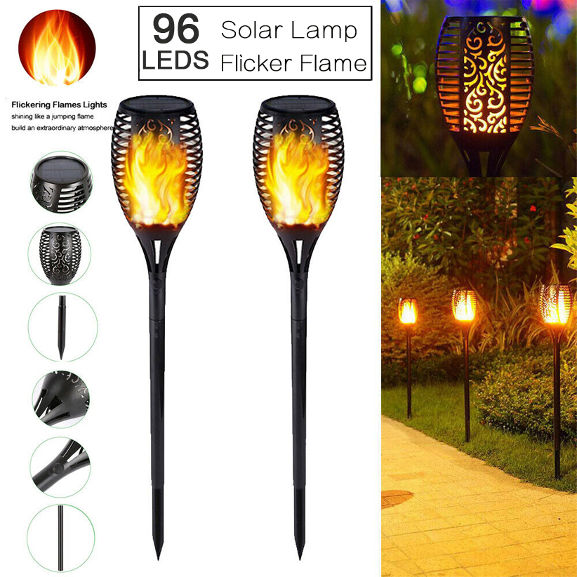 96LED Solar Power Torch Light Flickering Flame Garden Waterproof Yard Lamp Light Waterproof Solar Powered Sunlight for Garden Decoration
96LED Solar Power Torch Light Flickering Flame Garden Waterproof Yard Lamp Light Waterproof Solar Powered Sunlight for Garden Decoration