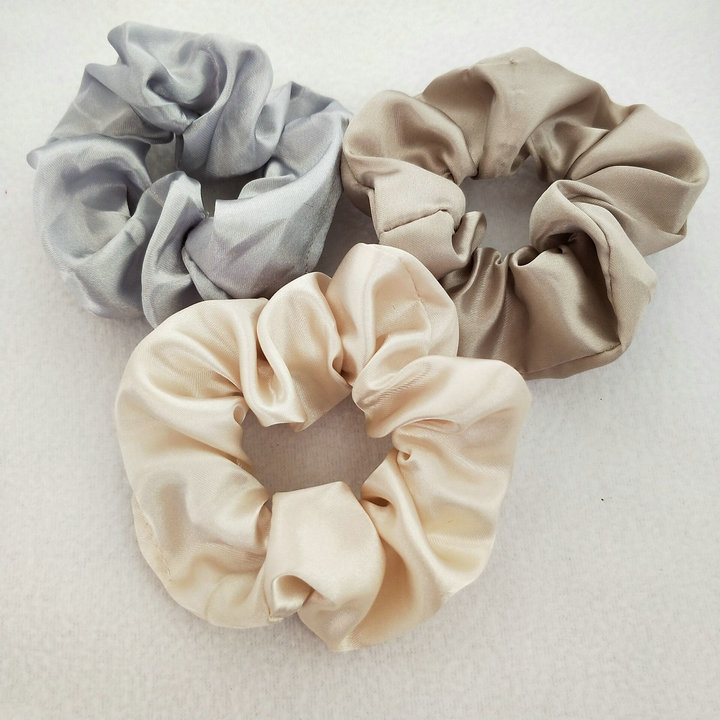 Mix 42 Baby Cheap Solid Color Satin Hair Scrunchies Hairbands Hair Band Children Ring Ponytail Rope Headdress Kids Hair Accessories