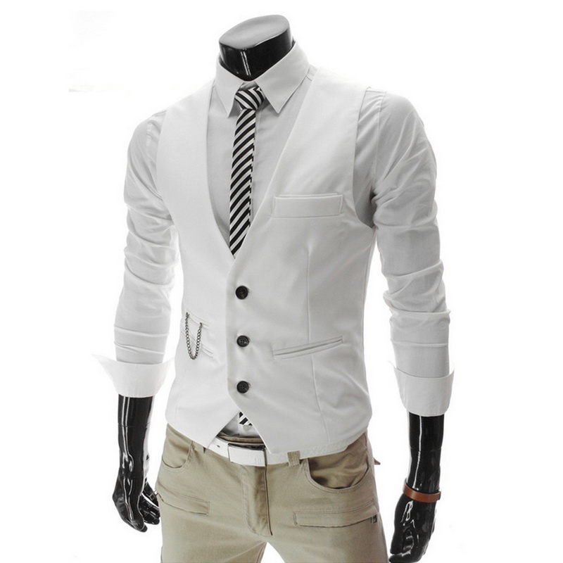 SHUJIN New Arrival Men Business Waistcoat Vest V-Neck Slim Fit Jacket Dress Vests For Men Casual Cotton Sleeveless Vests, White
SHUJIN New Arrival Men Business Waistcoat Vest V-Neck Slim Fit Jacket Dress Vests For Men Casual Cotton Sleeveless Vests, White