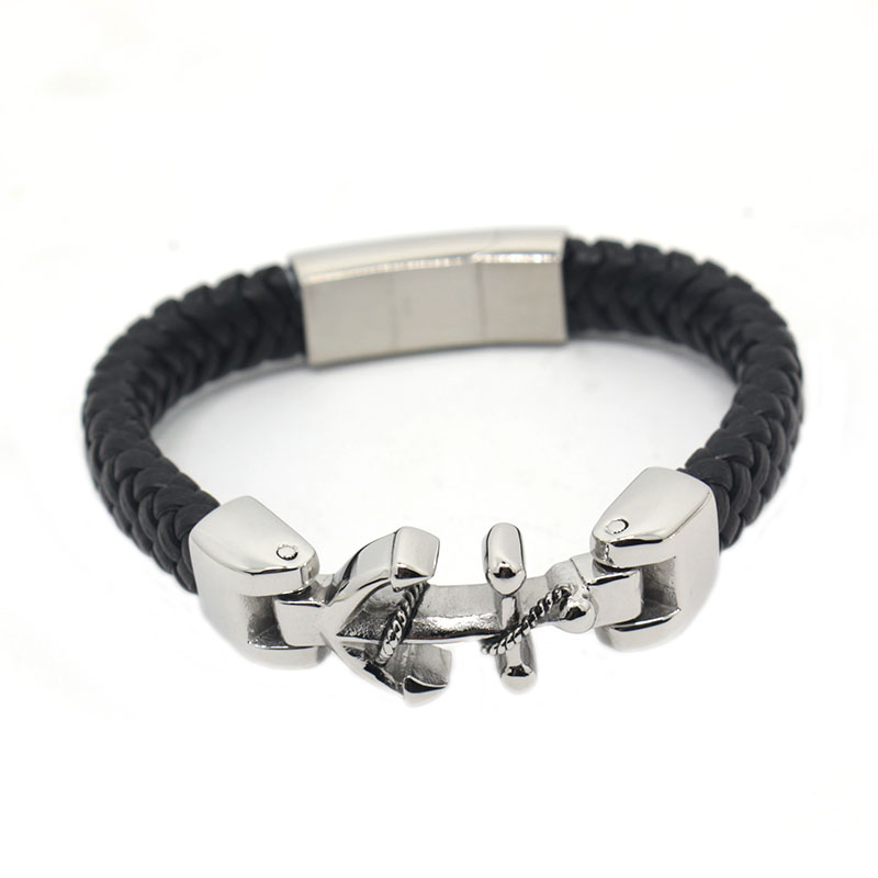 Stainless steel anchor bracelet new man stainless steel Genuine leather bracelet ship anchor black bracelet Jewelry Gifts, Golden;silver
Stainless steel anchor bracelet new man stainless steel Genuine leather bracelet ship anchor black bracelet Jewelry Gifts, Golden;silver
