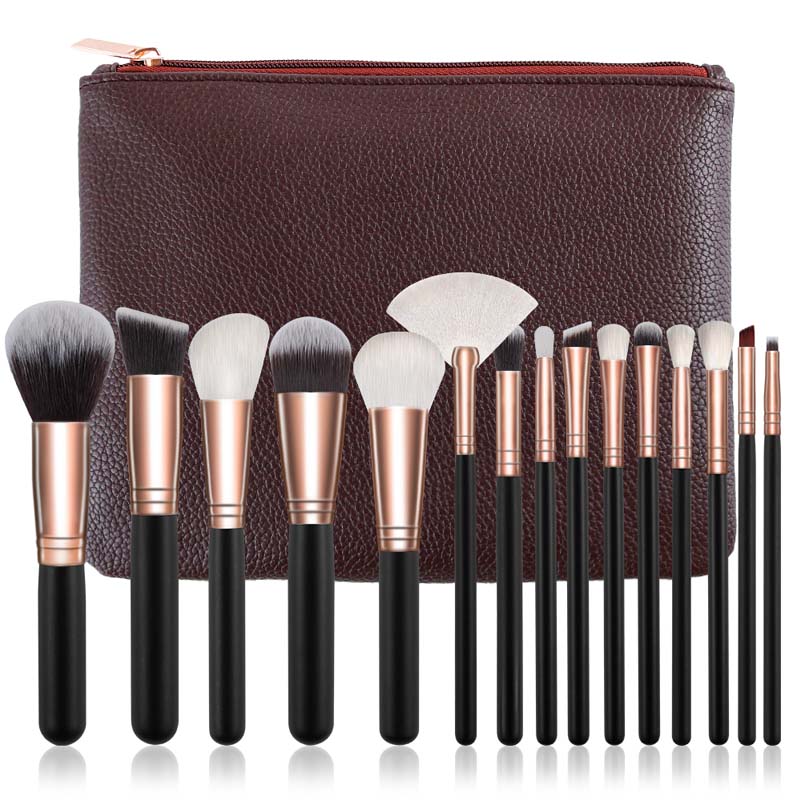 Makeup Brushes Set Pincel Maquiagem Powder Eye Kabuki Brush Complete Kit Cosmetics Beauty Tools with Leather Case