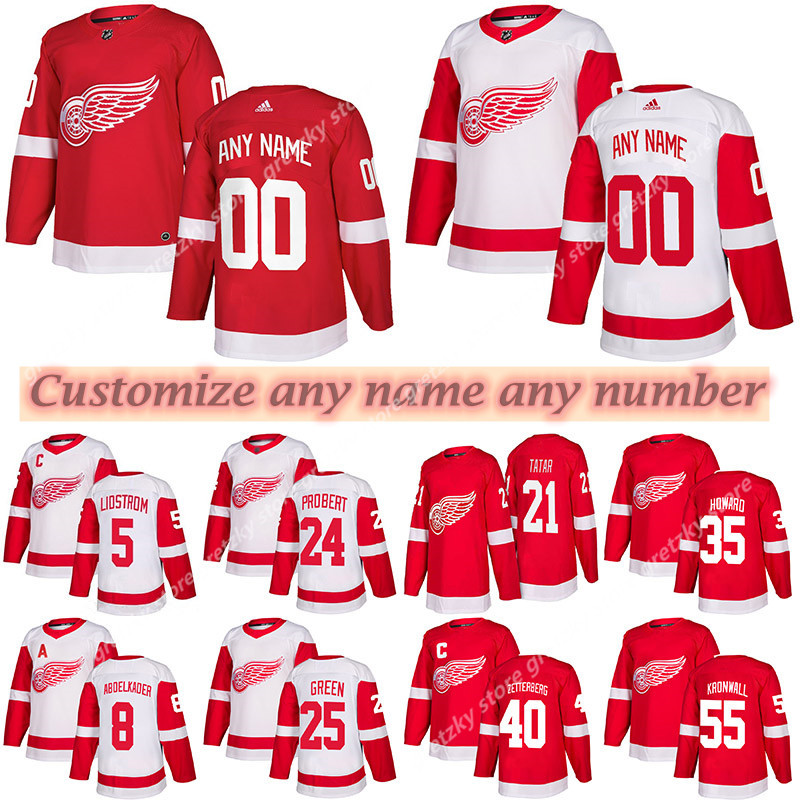 Detroit Red Wings jerseys 5 LIDSTROM 8 ABDELKADER 24 PROBERT 25 GREEN 35 HOWARD 40 ZETTERBERG Customize any number any name hockey jersey, Red rbk
Detroit Red Wings jerseys 5 LIDSTROM 8 ABDELKADER 24 PROBERT 25 GREEN 35 HOWARD 40 ZETTERBERG Customize any number any name hockey jersey, Red rbk
