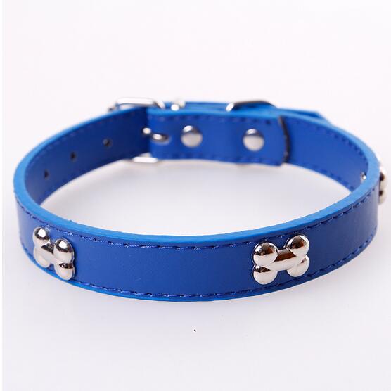 Bone Leather Durable Pet Dog Collar Pet Supplies Accessories Neck Strap Collar For Dog Puppy Pug Collars For Small Large Dogs GA655
