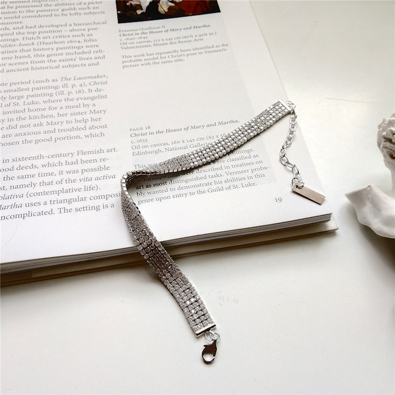 New Wedding Jewelry Gifts Four Layer Micro Zircon Tennis Bracelet Women Lovers Gift 925 Sterling Silver Strand Bangle&Bracelet