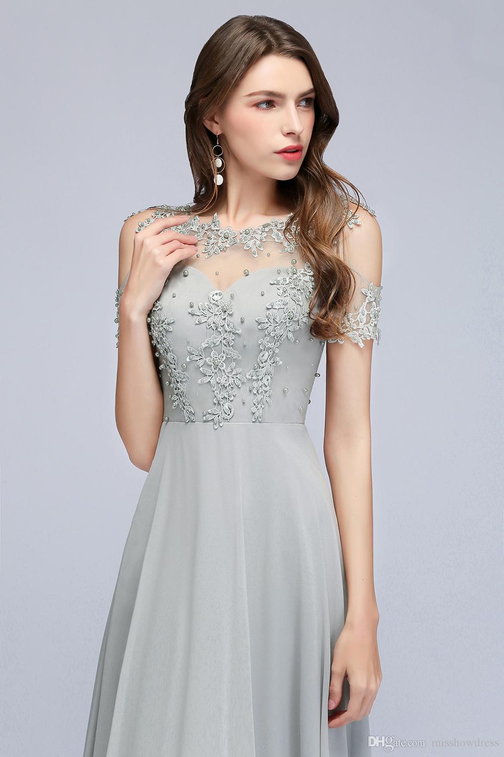 Babyonlinedress Luxury Lace Pearls Long Evening Dresses 2020 Sexy Tulle Beaded Party Prom Dresses Elegant Evening Prom Gowns CPS966
