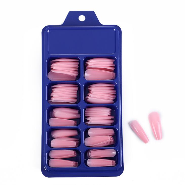 DHL Salon manicurist Candy solid color ballet nails 100 pieces of plastic small blue box with T trapezoidal false nails, Customize
DHL Salon manicurist Candy solid color ballet nails 100 pieces of plastic small blue box with T trapezoidal false nails, Customize