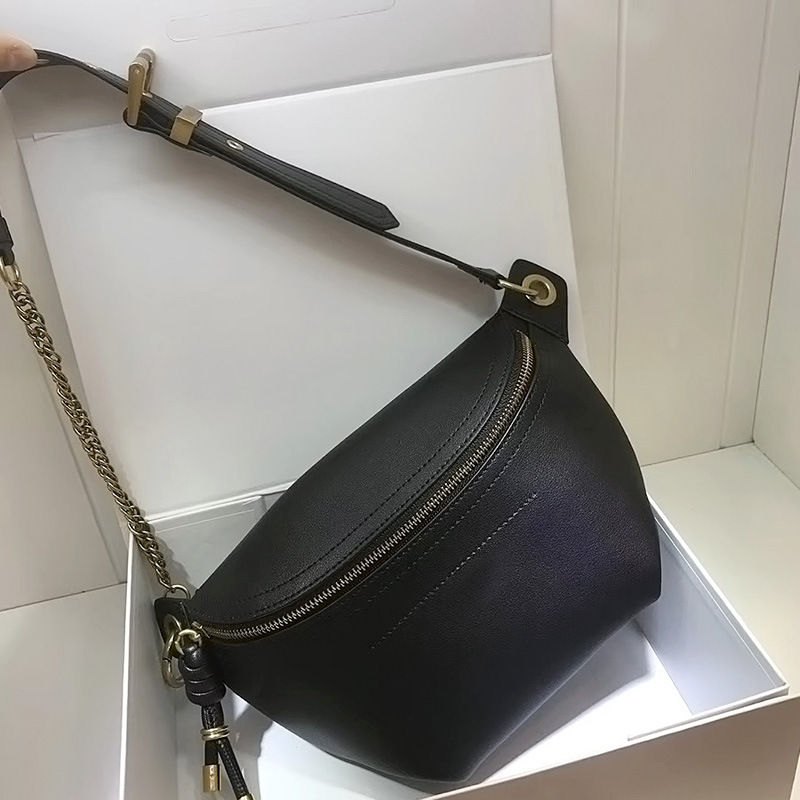 women leather waist bag Chest bag top brands given designer shoulder bags fashion leisure women bags chain adjustable belt bag 2022 new, Black
women leather waist bag Chest bag top brands given designer shoulder bags fashion leisure women bags chain adjustable belt bag 2022 new, Black