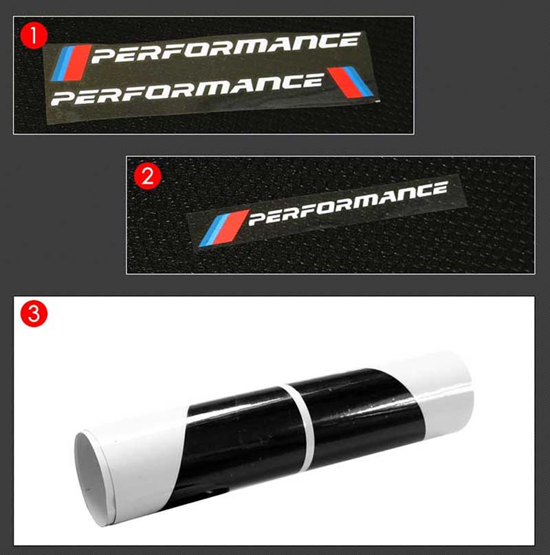 Car Styling Car Door Side Strips Sticker for bmw M Performance for BMW Motorsport Black Carbon Fiber Decals 5D Exterior Decoration