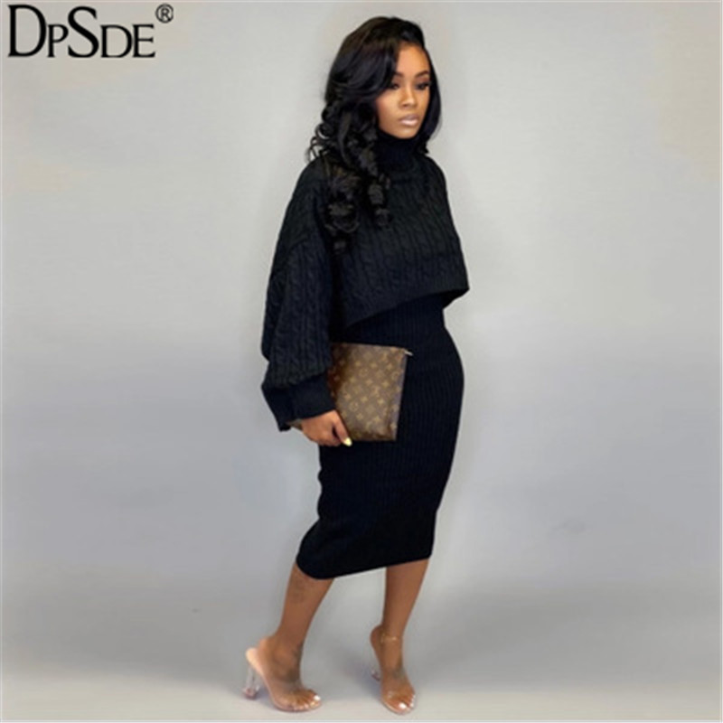 DPSDE Winter Sweater Black Loose Two Pieces Women Set Full Sleeve Hight Collar Casual Top New 2019 Orange Vocation Bodycon Dress
DPSDE Winter Sweater Black Loose Two Pieces Women Set Full Sleeve Hight Collar Casual Top New 2019 Orange Vocation Bodycon Dress