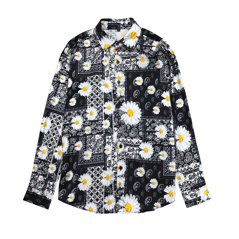 Silk Summer Mens Fashion 2020 Cashew Flowers Shirts Mens Loose Silky Long Sleeve Shirts Daisy New Blouses Baroque Club Outfits, Black
Silk Summer Mens Fashion 2020 Cashew Flowers Shirts Mens Loose Silky Long Sleeve Shirts Daisy New Blouses Baroque Club Outfits, Black