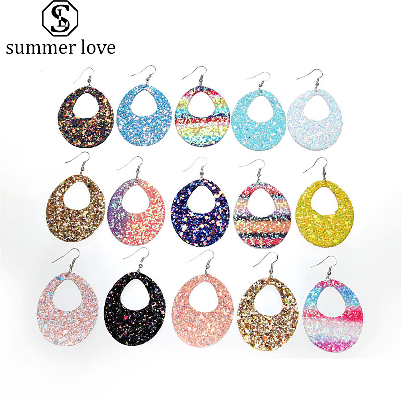 Fashion Rainbow Leather Earrings for Women Boho Sparkly Sequins Teardrop Printing Earring Charm Teardrop Dangle Earrings Party Wedding
Fashion Rainbow Leather Earrings for Women Boho Sparkly Sequins Teardrop Printing Earring Charm Teardrop Dangle Earrings Party Wedding