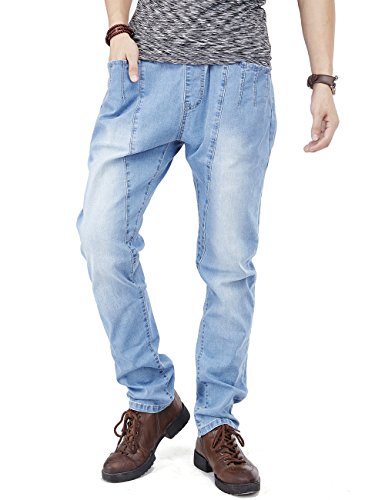 PY BIGG Mens Jeans Regular Fit Big Tall Jogger Pants Stretch Casual Workwear Elastic Waist Plus Size