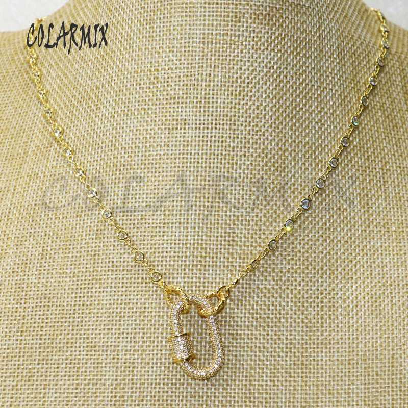 3Pcs Zircon Round buckle pendant necklace Gold color zircon pendant necklace Chain gift for lady 50435
3Pcs Zircon Round buckle pendant necklace Gold color zircon pendant necklace Chain gift for lady 50435
