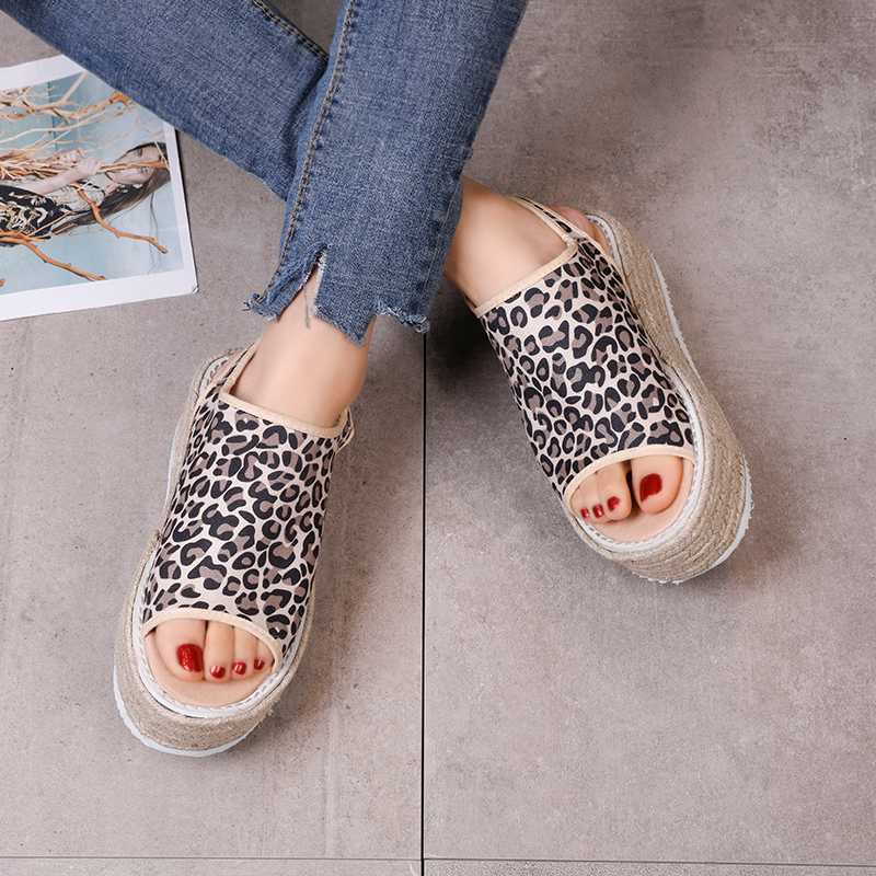 Women Sandals Flats Sandals Summer Shoes Peep Toe Leopard Print Women Platform Sandalias Mujer Size 35-43, Beige
Women Sandals Flats Sandals Summer Shoes Peep Toe Leopard Print Women Platform Sandalias Mujer Size 35-43, Beige