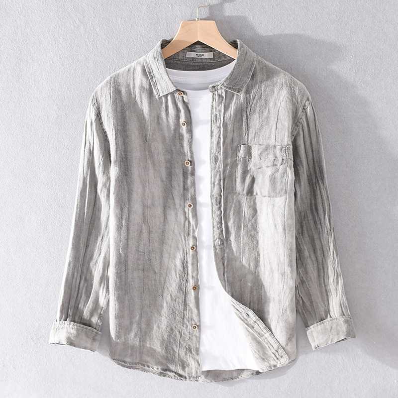 100% Linen long-sleeved brand retro men shirt fashion winkle trendy shirts for men casual breathable shirt mens camisa camiseta, Gray
100% Linen long-sleeved brand retro men shirt fashion winkle trendy shirts for men casual breathable shirt mens camisa camiseta, Gray