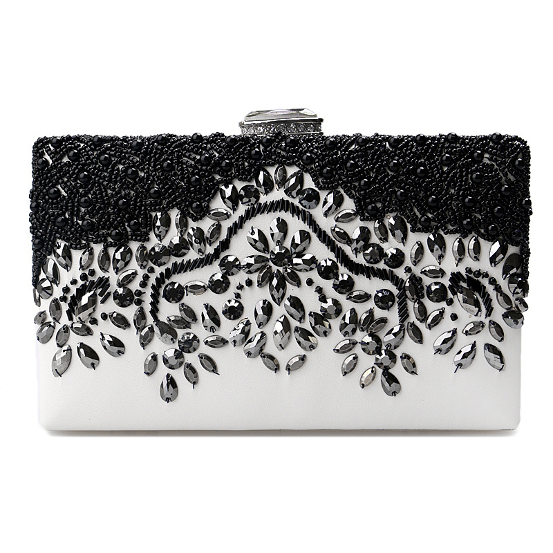New PU Women embroidery evening Black beaded wedding bridal handbags with shoulder purse clutch evening bags
New PU Women embroidery evening Black beaded wedding bridal handbags with shoulder purse clutch evening bags