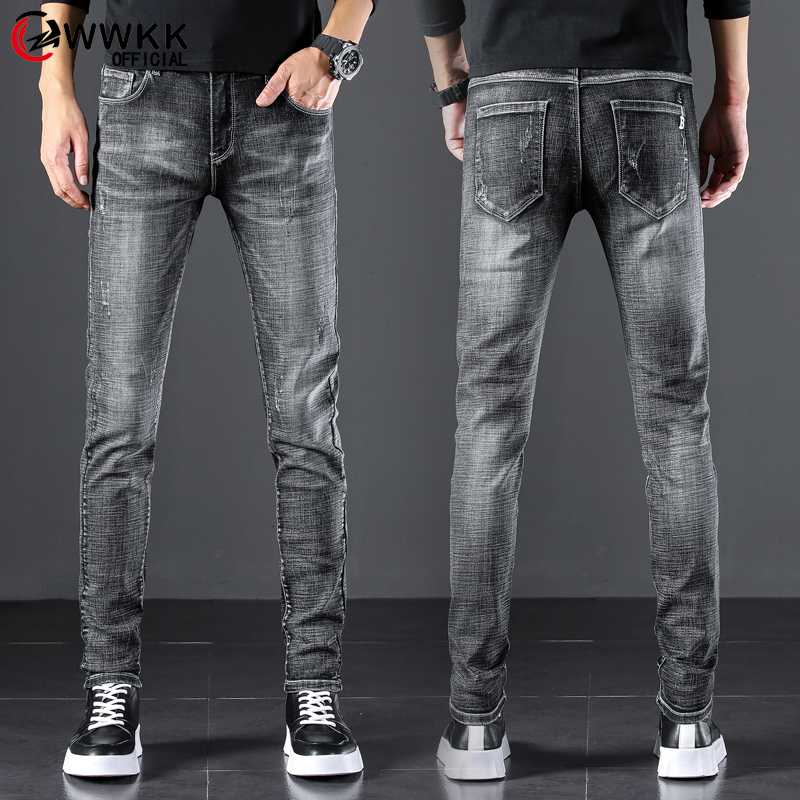 2020 Spring Summer Autumn New Men Thin Jeans Business Casual Stretch Slim Denim Pants Black gray Trousers Male Large size
2020 Spring Summer Autumn New Men Thin Jeans Business Casual Stretch Slim Denim Pants Black gray Trousers Male Large size
