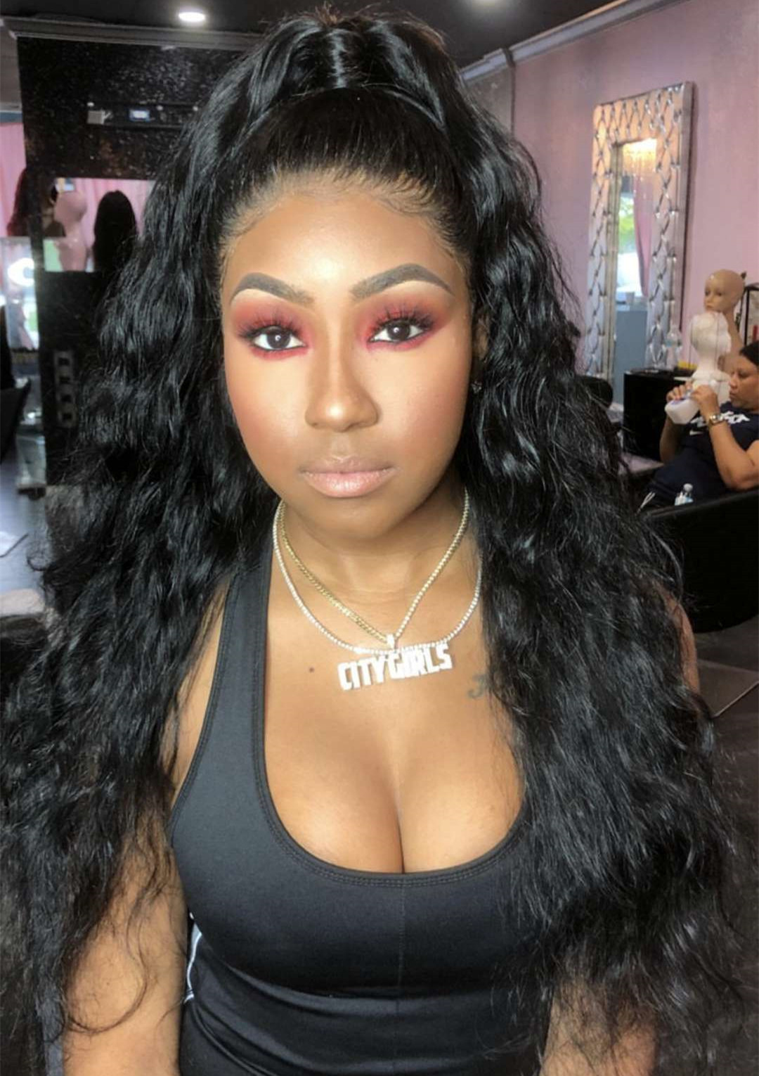 160g water wave pony tail hairpiece wrap around curly wave drawstring ponytail women hair extension 4colors