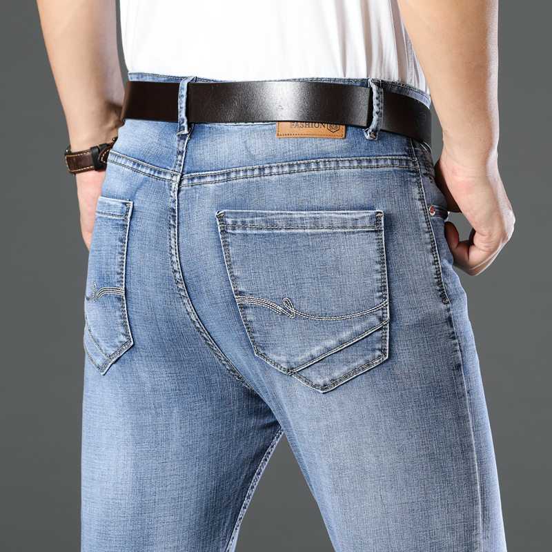 Plus Size 28-40 Men's Jeans Business Classic Leisure Basic Styles Elastic Mens Smart Jeans Straight Denim Pants High Quality, Blue
Plus Size 28-40 Men's Jeans Business Classic Leisure Basic Styles Elastic Mens Smart Jeans Straight Denim Pants High Quality, Blue