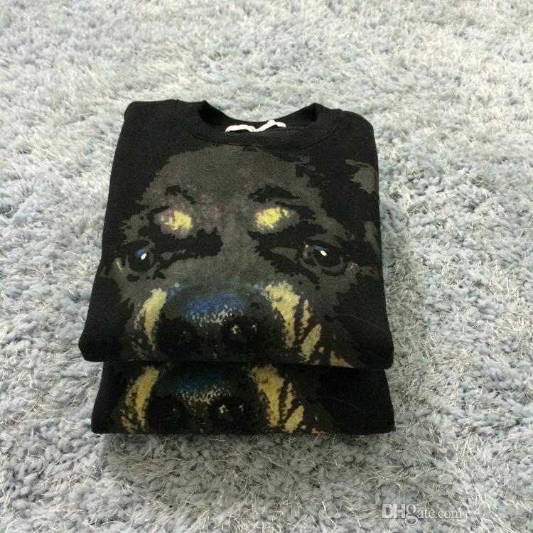 New Autumn Winter Fashion Brand Men Hoodies Casual Hoodie Male Fleece DOG Head Printed Mens long sleeve shirts