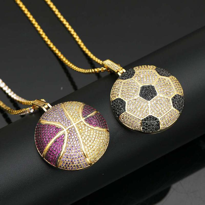 Hot street hip hop sports style color football basketball pendant jewelry all copper zircon Hiphop necklace jewelry gift
Hot street hip hop sports style color football basketball pendant jewelry all copper zircon Hiphop necklace jewelry gift