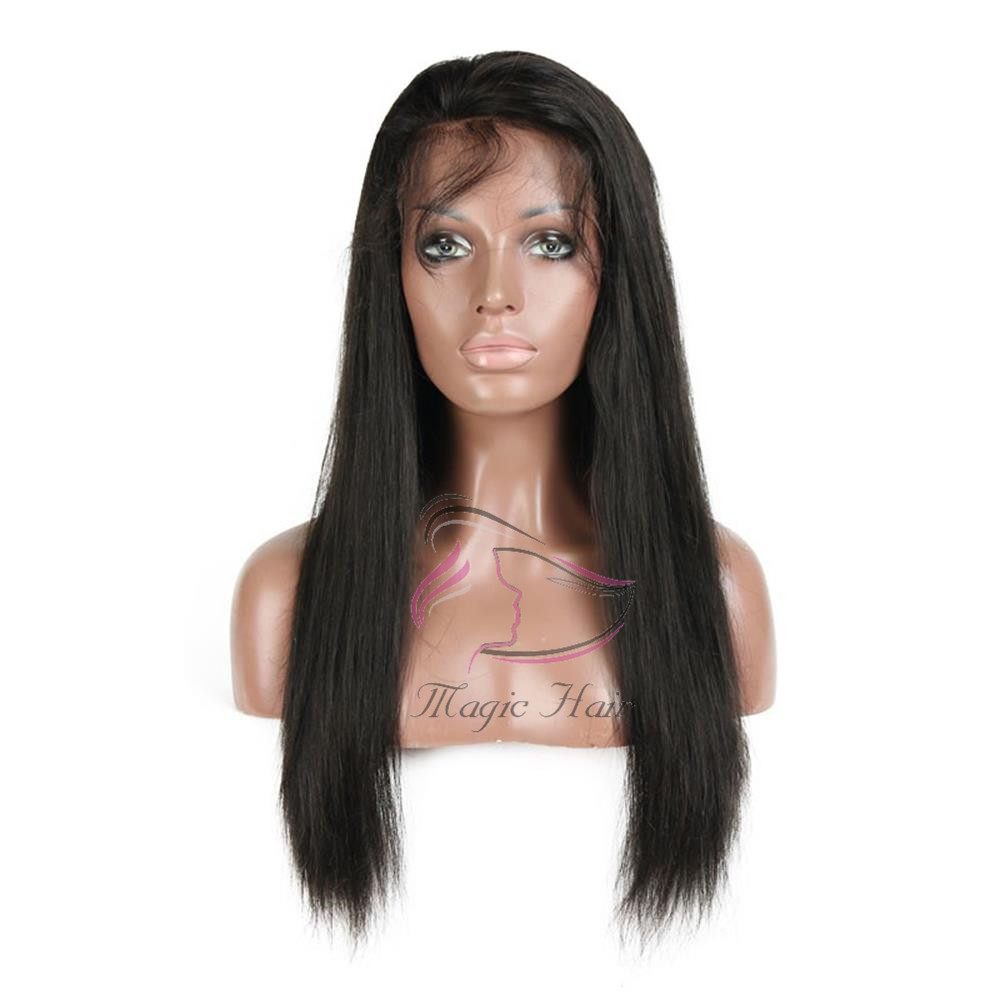 4x4 Lace Closure Human Hair Wigs Natural Color Straight Brazilian Human Hair Wigs 130% Density 150% Density