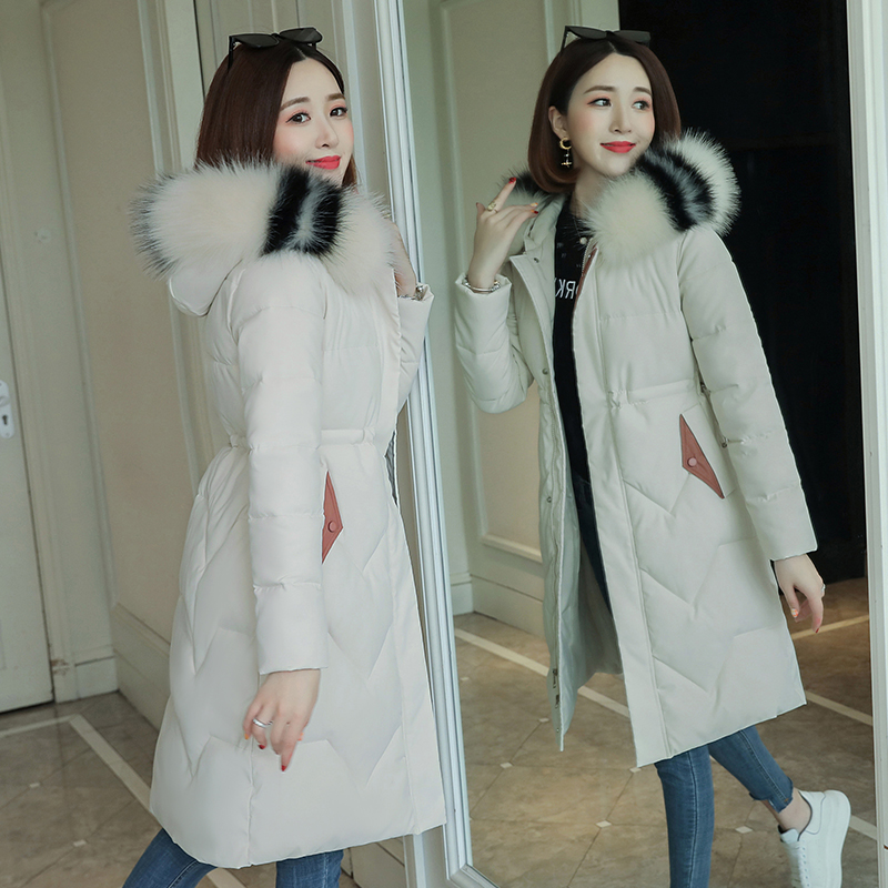 Wholesale cotton women's long section new winter waist large fur collar down cotton coat, Blue
Wholesale cotton women's long section new winter waist large fur collar down cotton coat, Blue