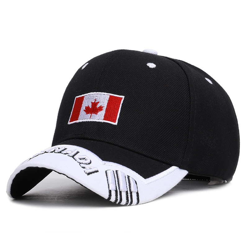 I Love Canada Embroidery Women Baseball Cap Flag Of Canada Hat Snapback Adjustable Mens Casquette caps
