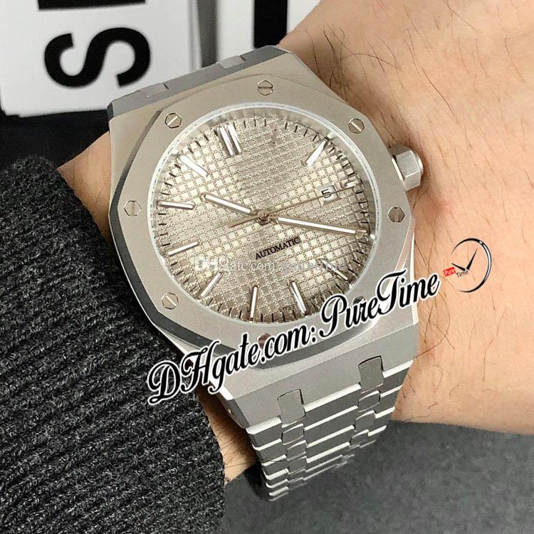 Royal 15400 Automatic A2813 Mens Watch Gray Texture Dial Stick Markers Stainless Steel Bracelet Sapphire Watches New Puretime E122d4, Slivery;brown
Royal 15400 Automatic A2813 Mens Watch Gray Texture Dial Stick Markers Stainless Steel Bracelet Sapphire Watches New Puretime E122d4, Slivery;brown