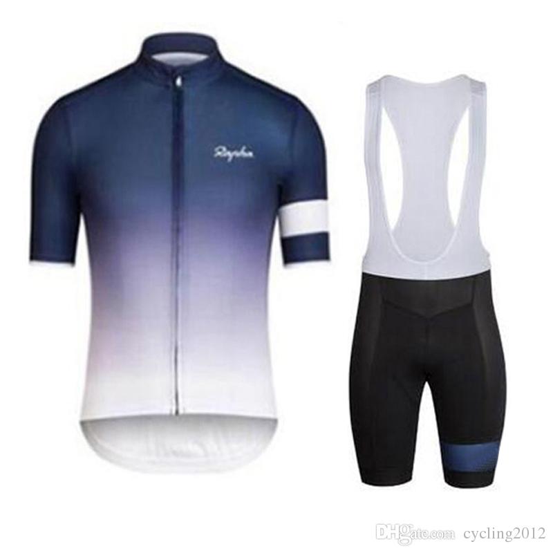 2018 Rapha new summer mountain bike short-sleeved cycling jersey kit breathable quick-dry men and women riding shirts bib shorts set A2611 от DHgate WW