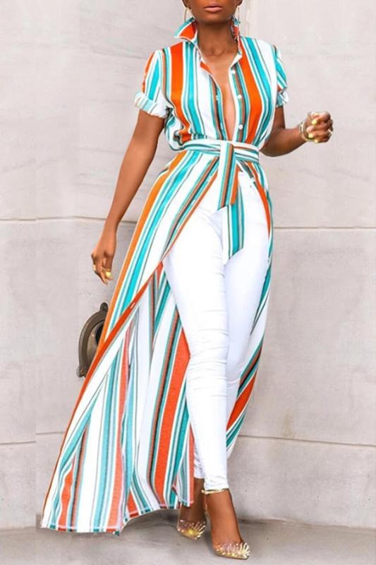Womens Shirts Boho Stylish Blouse Summer Vacation Striped Maxi Long Shirt Tops Beach Top Caidigan, As pic
Womens Shirts Boho Stylish Blouse Summer Vacation Striped Maxi Long Shirt Tops Beach Top Caidigan, As pic