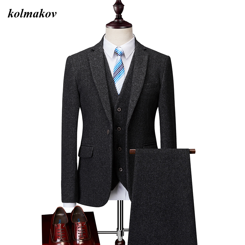 New Arrival Style Men Boutique Woolen Suits High Quality Business Casual Solid Men's Three-piece Wedding Suits Dress Size -6XL, Black
New Arrival Style Men Boutique Woolen Suits High Quality Business Casual Solid Men's Three-piece Wedding Suits Dress Size -6XL, Black