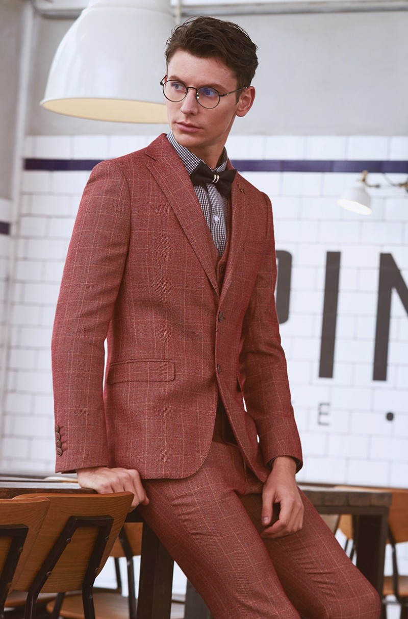 Orange Fashion Men Formal Blazer Three Pieces (Jacket+Vest+Pants) Groomsmen Wear Prom Wedding Tuxedos Custom Made Suits
