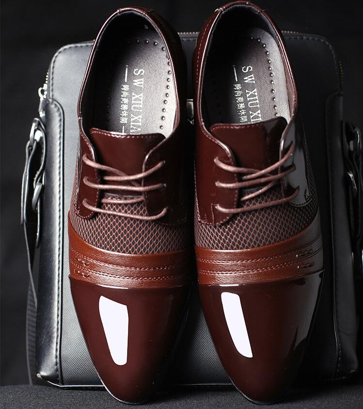 Hot Sale-italian mens shoes brands wedding formal oxford shoes for mens pointed toe dress shoes sapato masculino