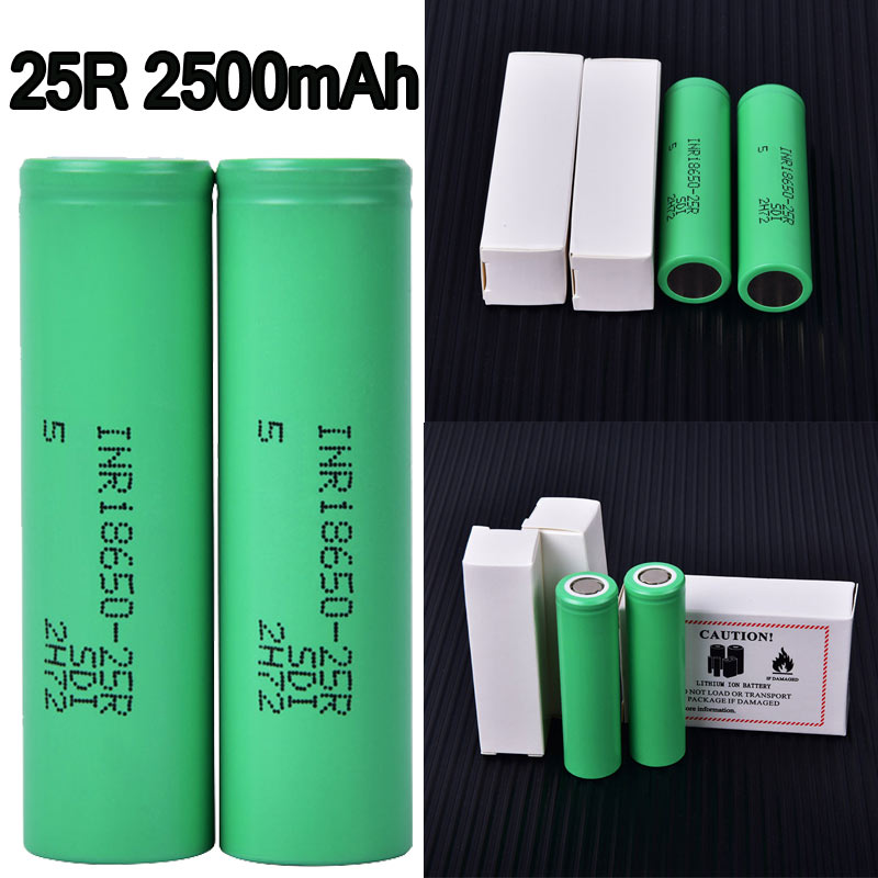25R 18650 Battery 2500mAh 3.6V 35A Rechargeable Lithium Batteries for Headlamp Torch Box Packing DHL Free FJ752
25R 18650 Battery 2500mAh 3.6V 35A Rechargeable Lithium Batteries for Headlamp Torch Box Packing DHL Free FJ752