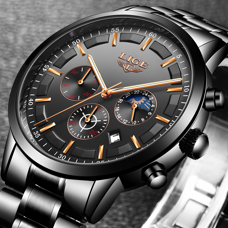 Relojes 2018 Watch Men LIGE Fashion Sport Quartz Clock Mens Watches Top Brand Luxury Business Waterproof Watch Relogio Masculino CJ191213