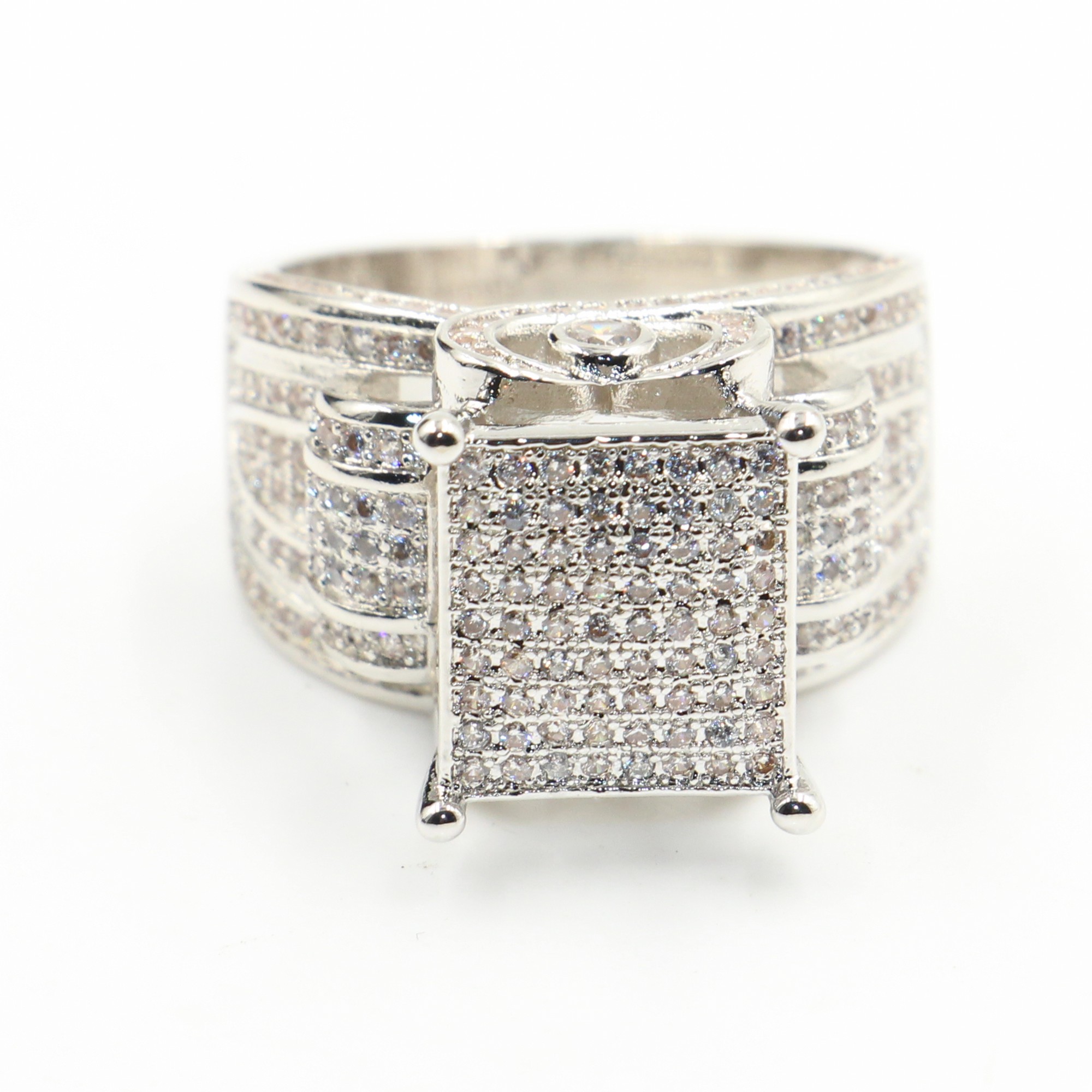 Animal Owl Ring | Sterg Sier White Sapphire CZ Dia Wedding Band for Women