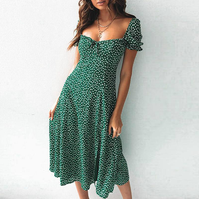 Februaryfrost 2020 Women Sexy Vintage Square Collar Ruffle Party Dress Elegant Polka Dots Beach Female Green Mid Dresses
Februaryfrost 2020 Women Sexy Vintage Square Collar Ruffle Party Dress Elegant Polka Dots Beach Female Green Mid Dresses