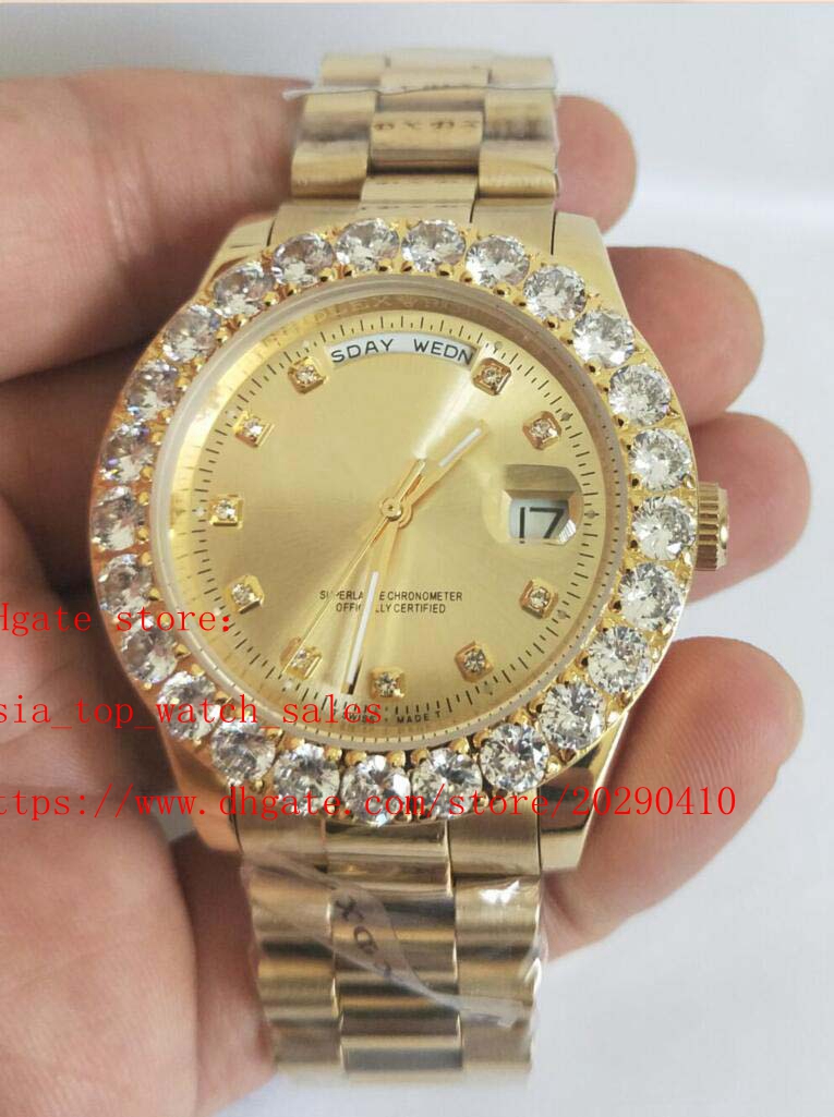 Classic 2 styles Super Quality men Wristwatches sapphire Luminous Auto Date 43MM Big diamond bezel Premium 2813 Mechanical automatic Mens Watches Wristwatch, Gold
Classic 2 styles Super Quality men Wristwatches sapphire Luminous Auto Date 43MM Big diamond bezel Premium 2813 Mechanical automatic Mens Watches Wristwatch, Gold