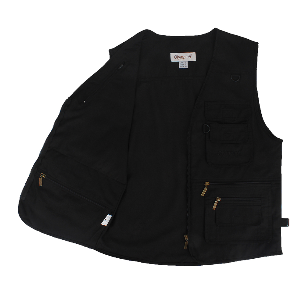 Men Vest Outdoors Sleeveless Jacket Vest With Many Pockets VNeck Waistcoat Travel Coat Fishing Vest Fashion T190828
