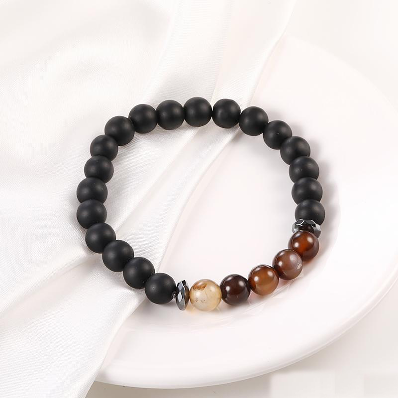 Minimalist 7 Chakra Balance Yoga Beads Bracelet For Men 8mm Tiger Eye Natural Stone Agate Hematite Charms Lava Bracelets Stretch Jewelry