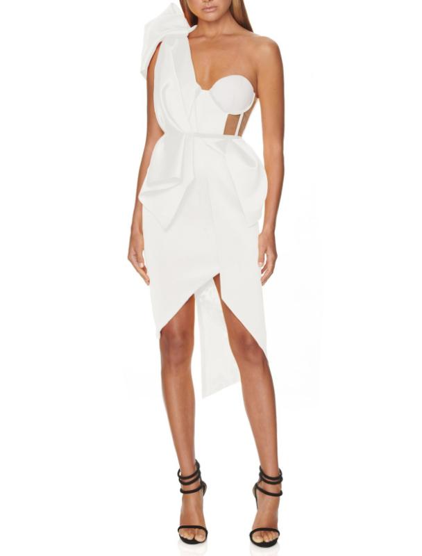 White Yellow Sexy Dress Elegant One Shoulder Fashion Women Night CLub Banquet Bow Evening Party Dress Bodycon
White Yellow Sexy Dress Elegant One Shoulder Fashion Women Night CLub Banquet Bow Evening Party Dress Bodycon