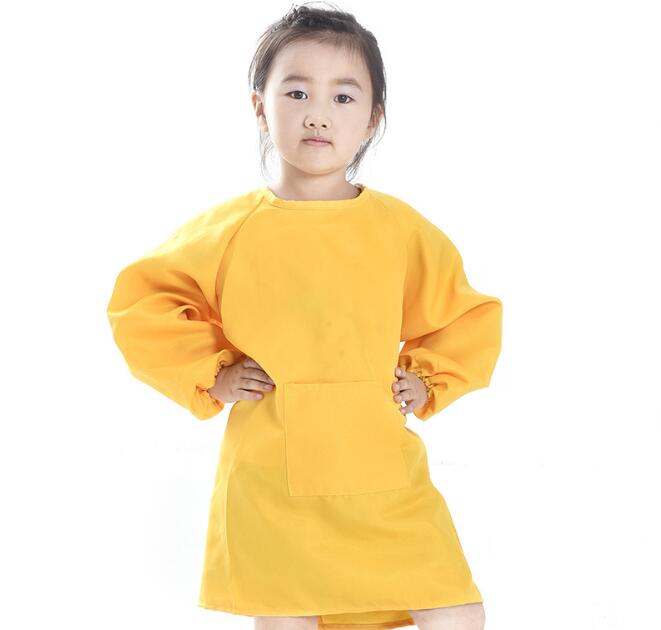 Children Kids Long Sleeve Apron Drawing Painting Waterproof Smock for Practice Brushwork