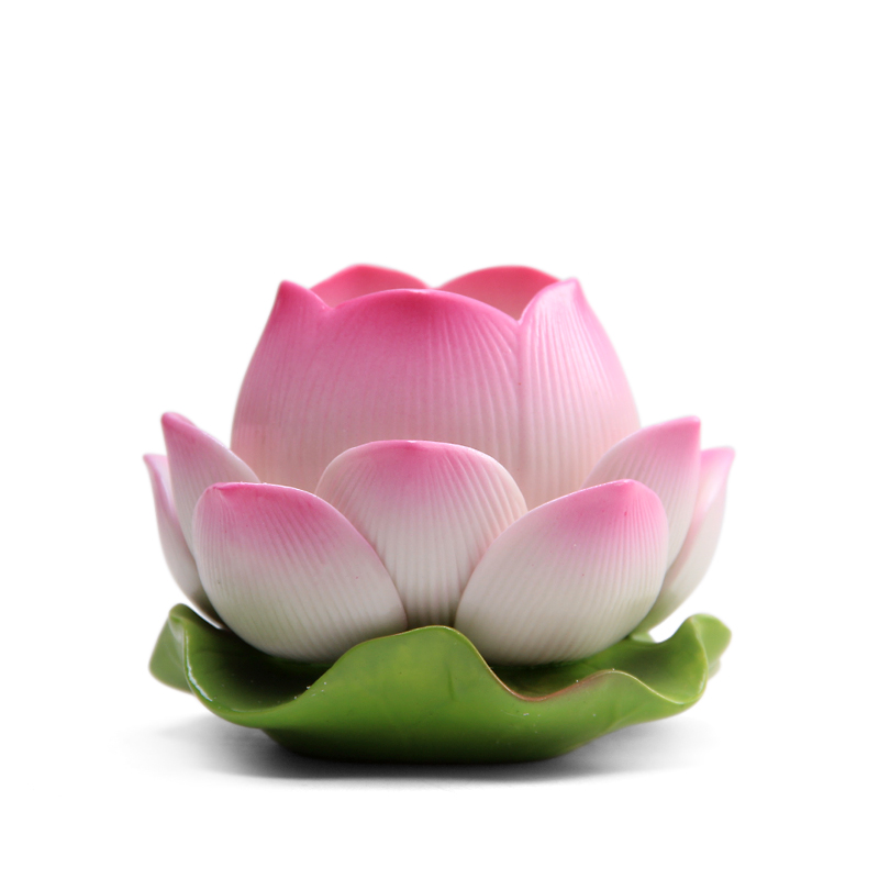 

Ceramic Lotus Candle Holder Porcelain Art and Craft Lotus lamp for Buddha Chinaware Ornament Home Decoration