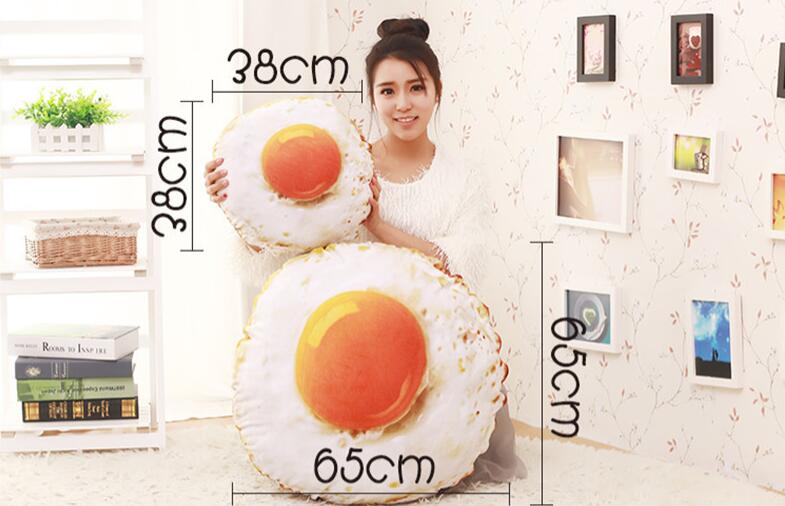 3D Fried Egg Cushion Decorative Pillow Throw Cushions with Inner Washable Sofa Toys Sleeping Pillow Birthday Christmas gift
