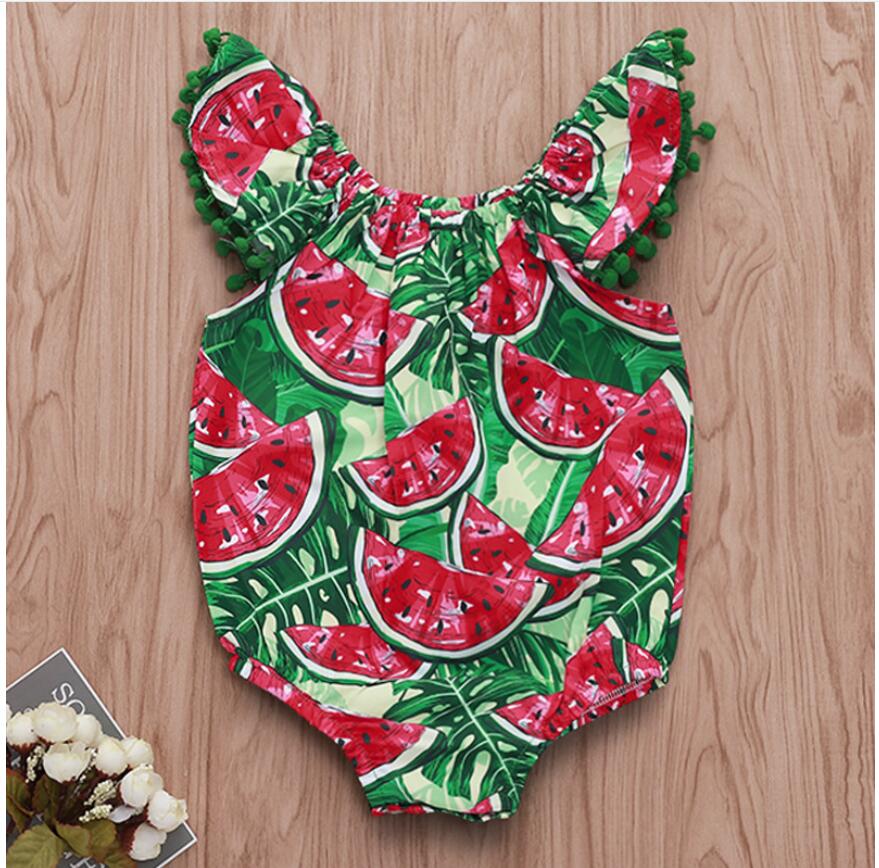 Baby Fly Sleeve Watermelon Print Romper Girl Summer Jumpsuit Kids Bodysuit Clothes ZHT 188, As picture
Baby Fly Sleeve Watermelon Print Romper Girl Summer Jumpsuit Kids Bodysuit Clothes ZHT 188, As picture
