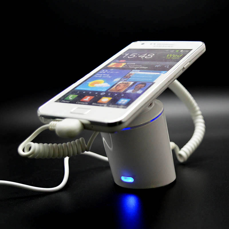 Mobile Phone Burglar Alarm Display Stand Cellphone Security Anti Theft Device Holder With Charging Function