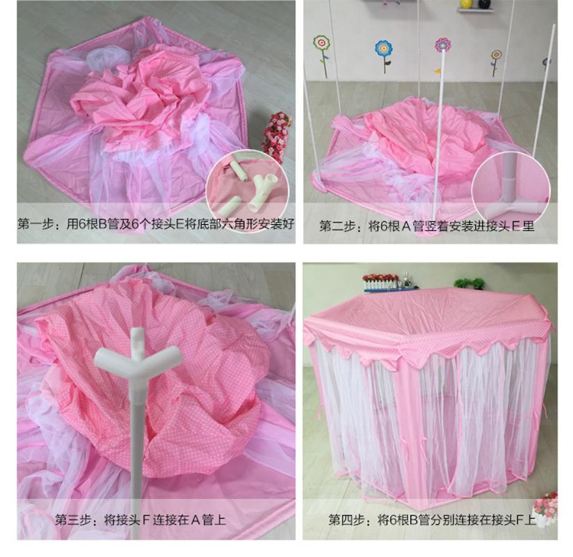 Mosquito Net Game Tents Princess Castle Children's Tent Game House For Kids Funny Portable Baby Playing Beach Outdoor Camping Campsite